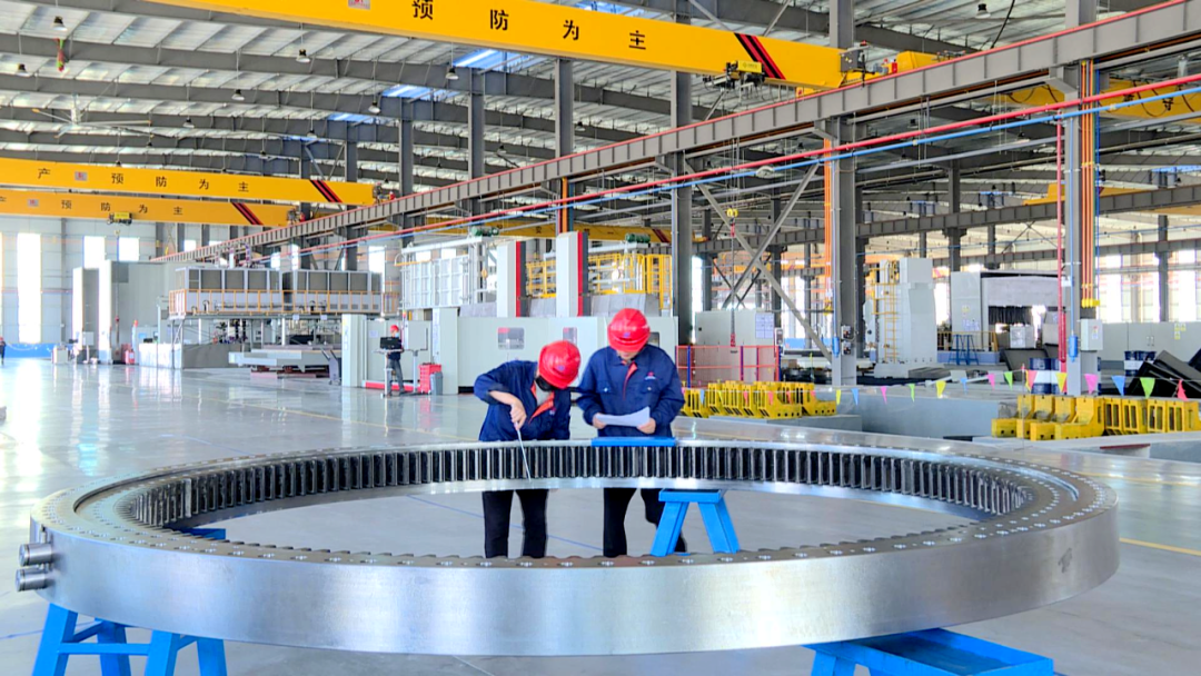 安徽省最大直徑風(fēng)電主軸承在當涂下線