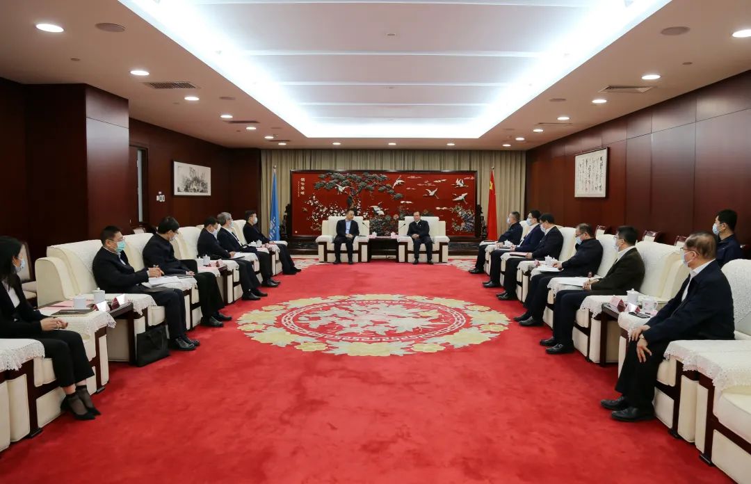 中國華電董事長江毅、總經(jīng)理葉向東會見中國大唐董事長鄒磊、總經(jīng)理劉明勝