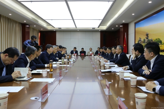 中國電建黨委副書記、總經(jīng)理王斌與酒泉市主要領導會談