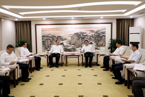 國務院國資委黨委書記、主任張玉卓會見湖南省委副書記、省長毛偉明