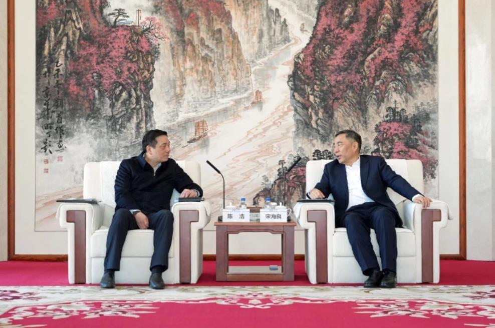 中國能建黨委書記、董事長宋海良與湖州市委書記陳浩會談